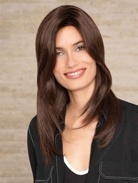 Straight Brown Long Remy Human Hair Wanted Monofilament Wigs