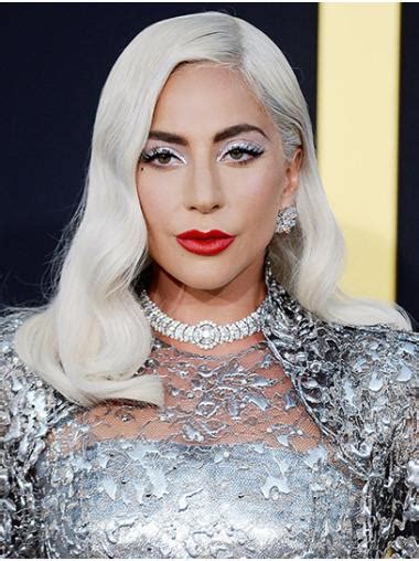 Straight Grey Lace Front Long Without Bangs Lady Gaga Wigs