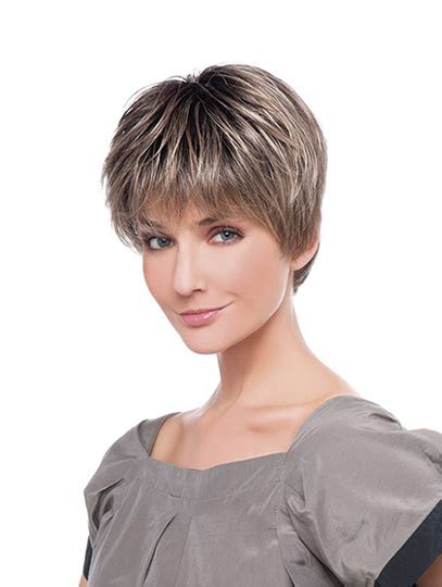 Straight Monofilament Ombre/2 Tone Synthetic 6" Layered Natural Short Wigs