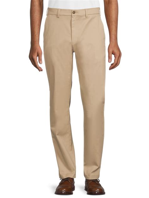 Straight-leg khaki pants