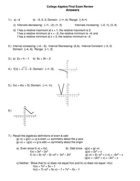 Straighterline College Algebra Final Exam Review Answers Ebook PDF