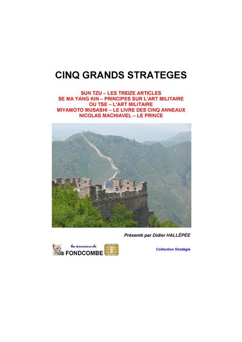 Stratèges de Chine Sun Tzu Se Ma Yang Kin Ou Tse French Edition PDF