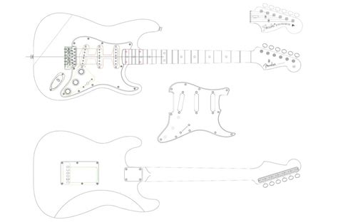 Strat Guitar Template