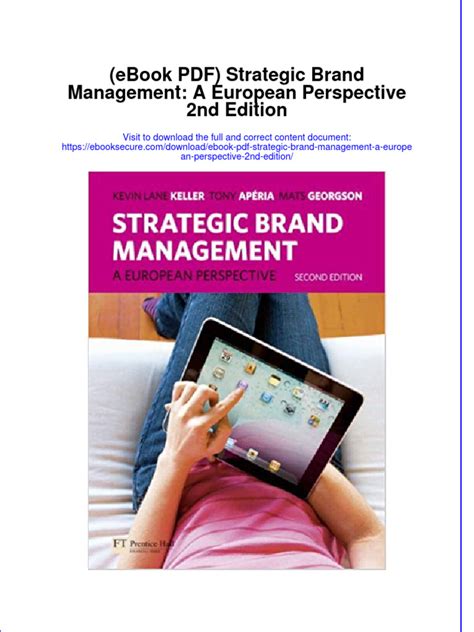 Strategic Brand Management: A European Perspective Ebook Kindle Editon