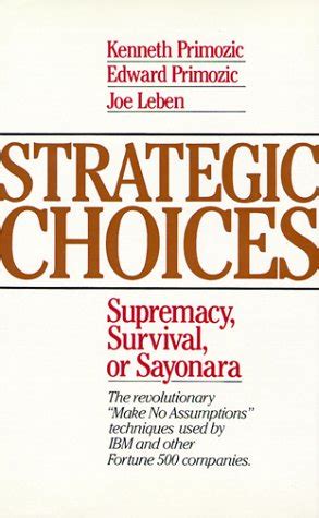 Strategic Choices Supremacy Epub