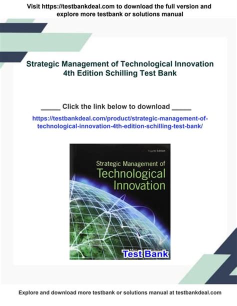 Strategic Management of Technological Innovation (4TH International Edition) Ebook Reader