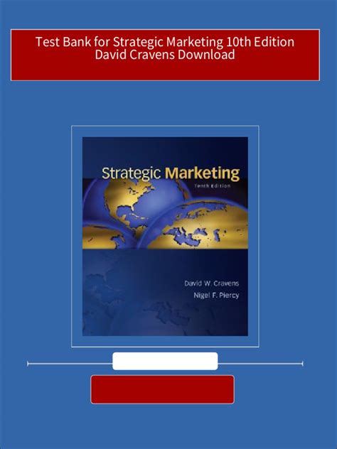 Strategic Marketing 10th Edition David W Cravens And pdf Doc