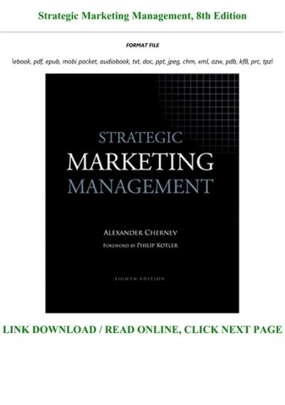 Strategic Marketing Management 8th Edition Epub