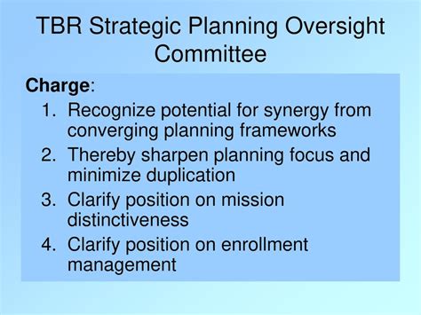 Strategic Planning and Oversight