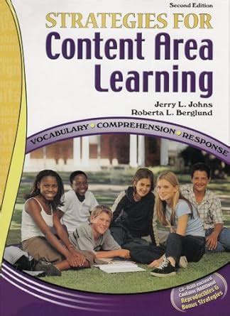 Strategies for Content Area Learning Vocabulary Comprehension Response Doc