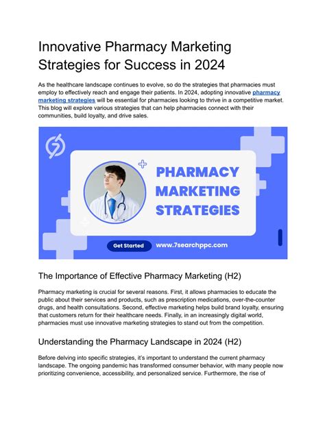 Strategies for Innovative Pharmacy Applications