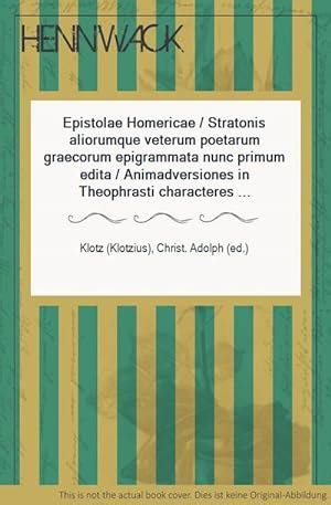 Stratonis Aliorvmqve Vetervm Poetarum Graecorvm Epigrammata Nvnc Primvm a Christ... Kindle Editon