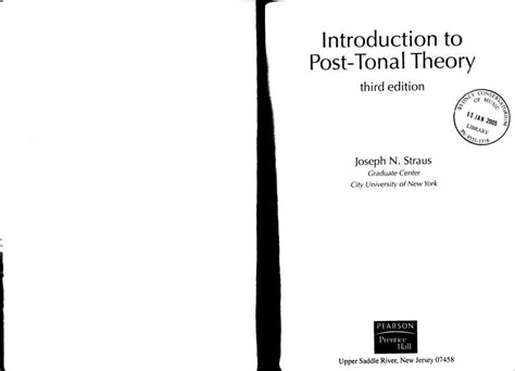 Straus IntroPostTonalTheory I pdf PDF