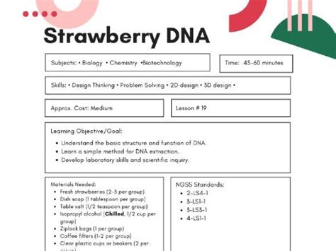 Strawberry Dna Extraction Lesson Plan Answers Epub