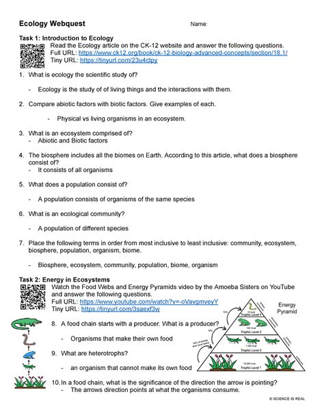 Stream Ecology And Macroinvertebrates Webquest Answers Reader