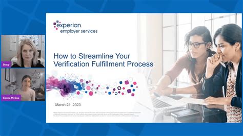 Streamline the verification process: