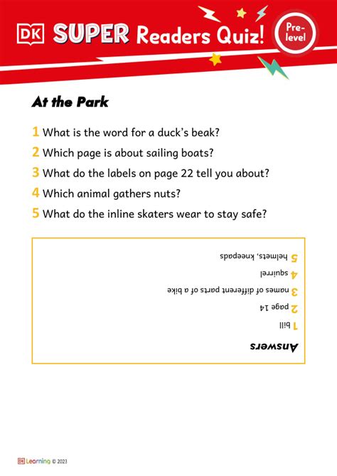 Street Animal Park Comprehension Test Answers Kindle Editon