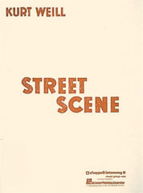 Street Scene Piano Vocal Score Langston Hughes Initials Reader