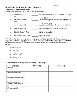 Strenght Of Acids And Bases Answer Key Reader