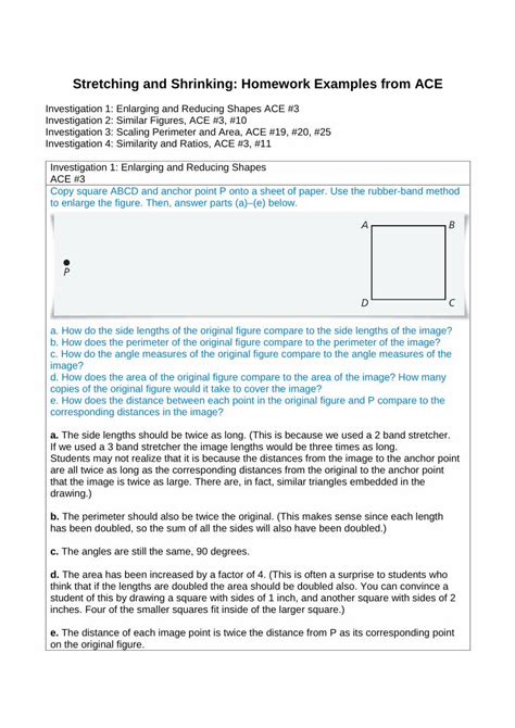 Stretching And Shrinking Investigation 5 Ace Answers Doc