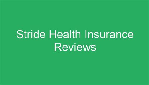 Stride Health Insurance: Unraveling the Costs and Coverage