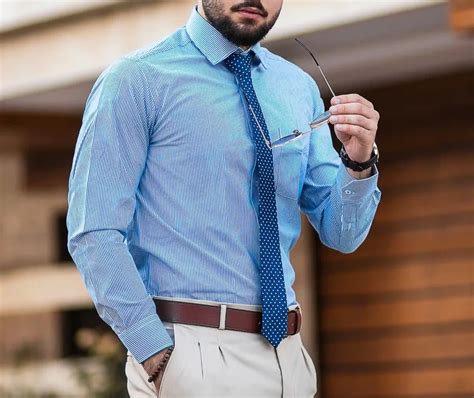 Striped Blue Dress Shirt: The Epitome of Sophistication and Versatility