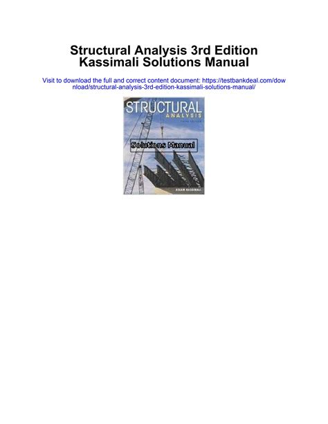 Structural Analysis Kassimali Solutions Manual Kindle Editon