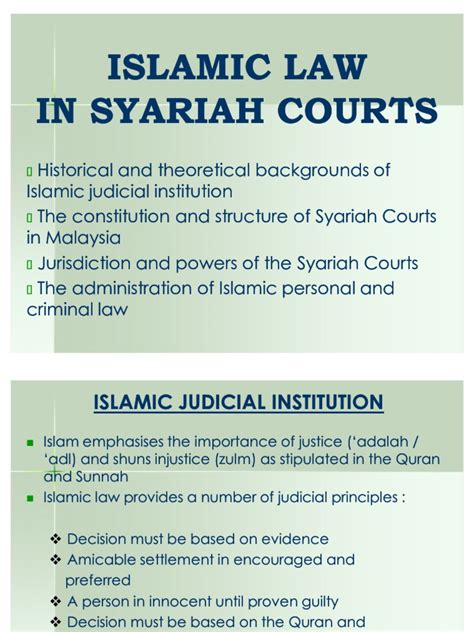 Structure and Jurisdiction of the Syariah Court