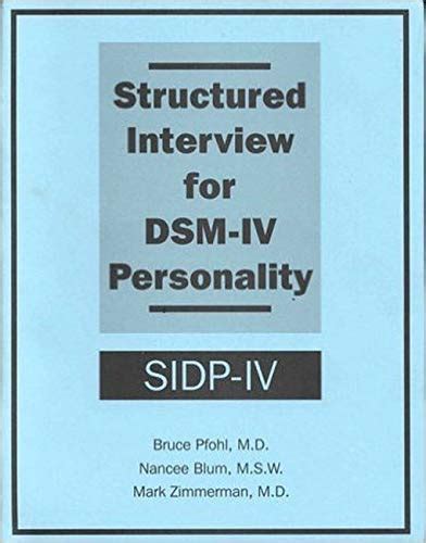 Structured Interview for DSM-IV Personality Epub