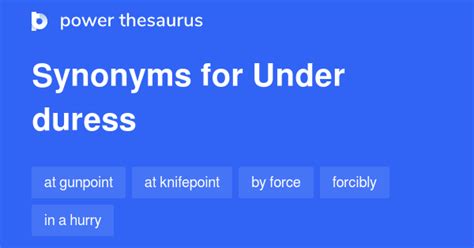 Struggling to Find the Right Words for Duress? Unleash the Power of a Duress Thesaurus!