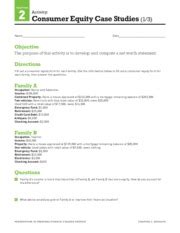 Student Activity Sheet Consumer Equity Answers Kindle Editon