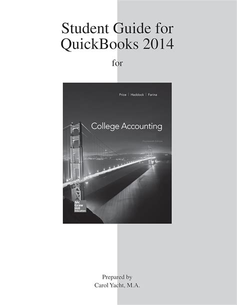 Student Guide for QuickBooks 2014 with Templates PDF