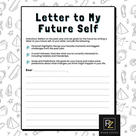 Student Letter To Future Self Template