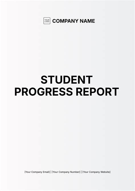 Student Progress Report Template Ebook Doc