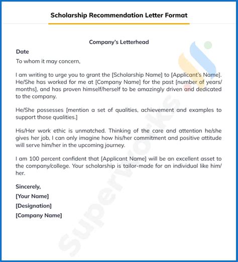 Student Reference Letter for Scholarship: A Guide to Writing an Effective Letter
