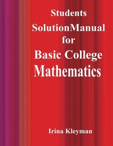 Student Solutions Manual For Basic College Mathematics 2 Kindle Editon