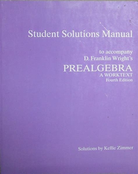 Student Solutions Manual for Prealgebra Reader