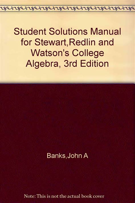 Student Solutions Manual for Stewart/Redlin/Watson' Doc