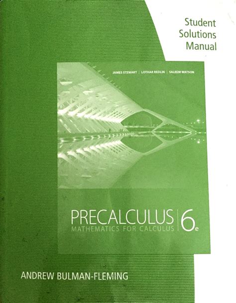 Student Solutions Manual for Stewart/Redlin/Watson' Doc