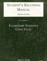 Student s Solutions Manual for Elementary Statistics Using Excel Doc