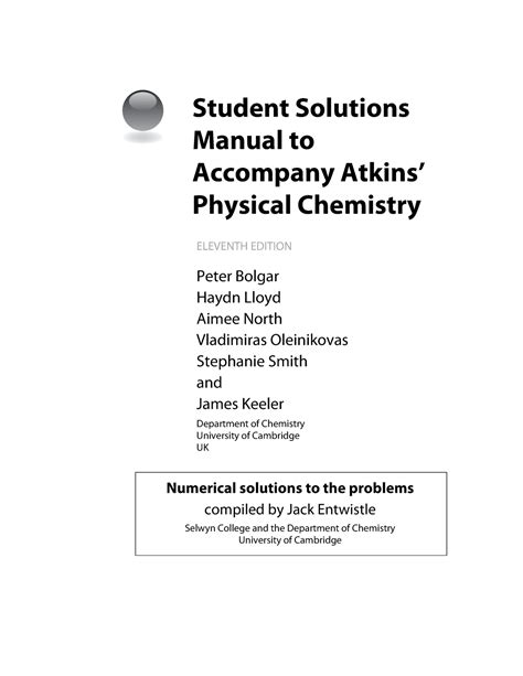 Students Solution Manual Atkins 9e Reader