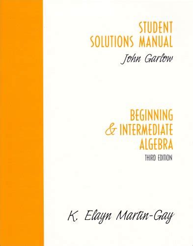 Students Solutions Manual For Beginning Algebra By M Doc