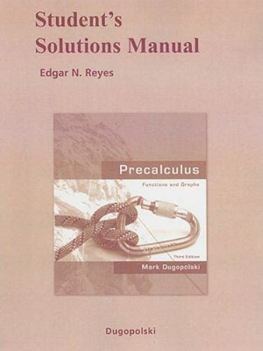 Students Solutions Manual For Precalculus Functions And 2 Epub