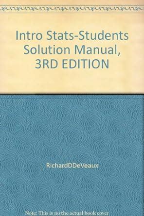 Students Solutions Manual Intro Stats Kindle Editon