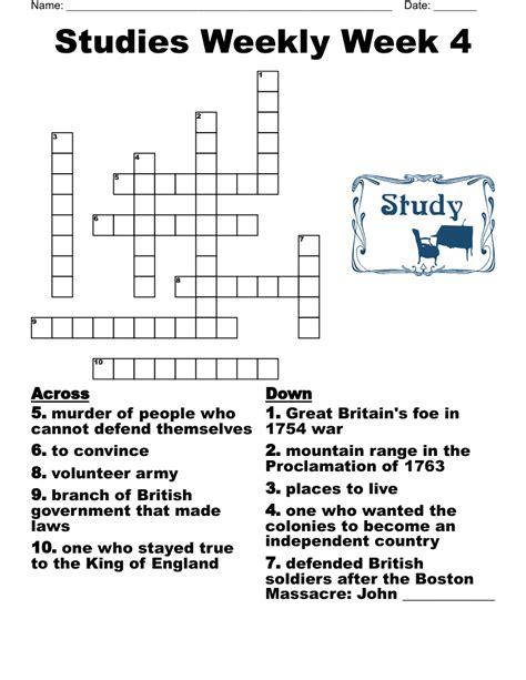 Studies Weekly Answers To Crossword Reader