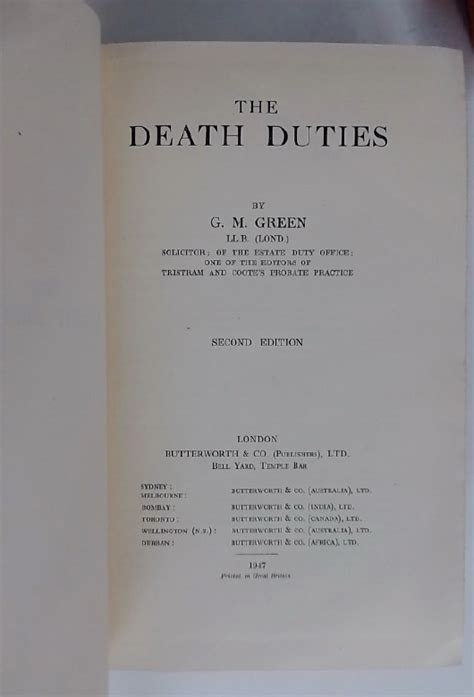 Studies in Death Duties 2nd Edition PDF