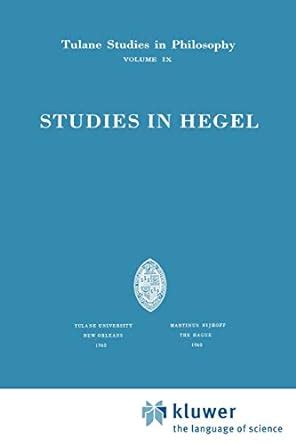 Studies in Hegel Reprint, 1960 Epub