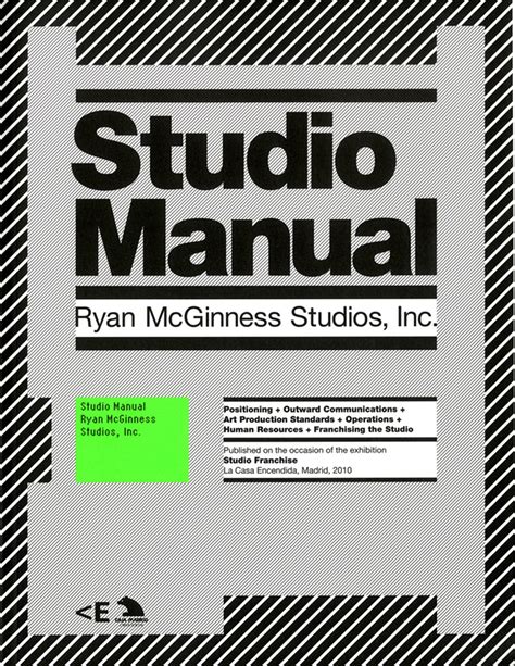 Studio Manual Ryan McGinness Studios PDF