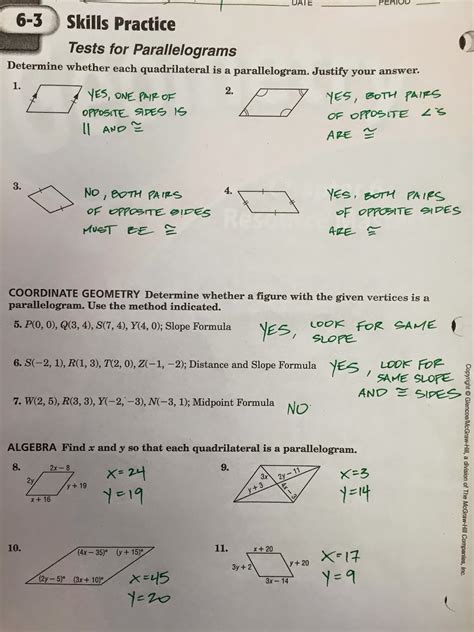 Study Guide And Intervention Geometry Parallelograms Answers Doc