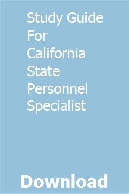 Study Guide For California State Personnel Ebook Reader